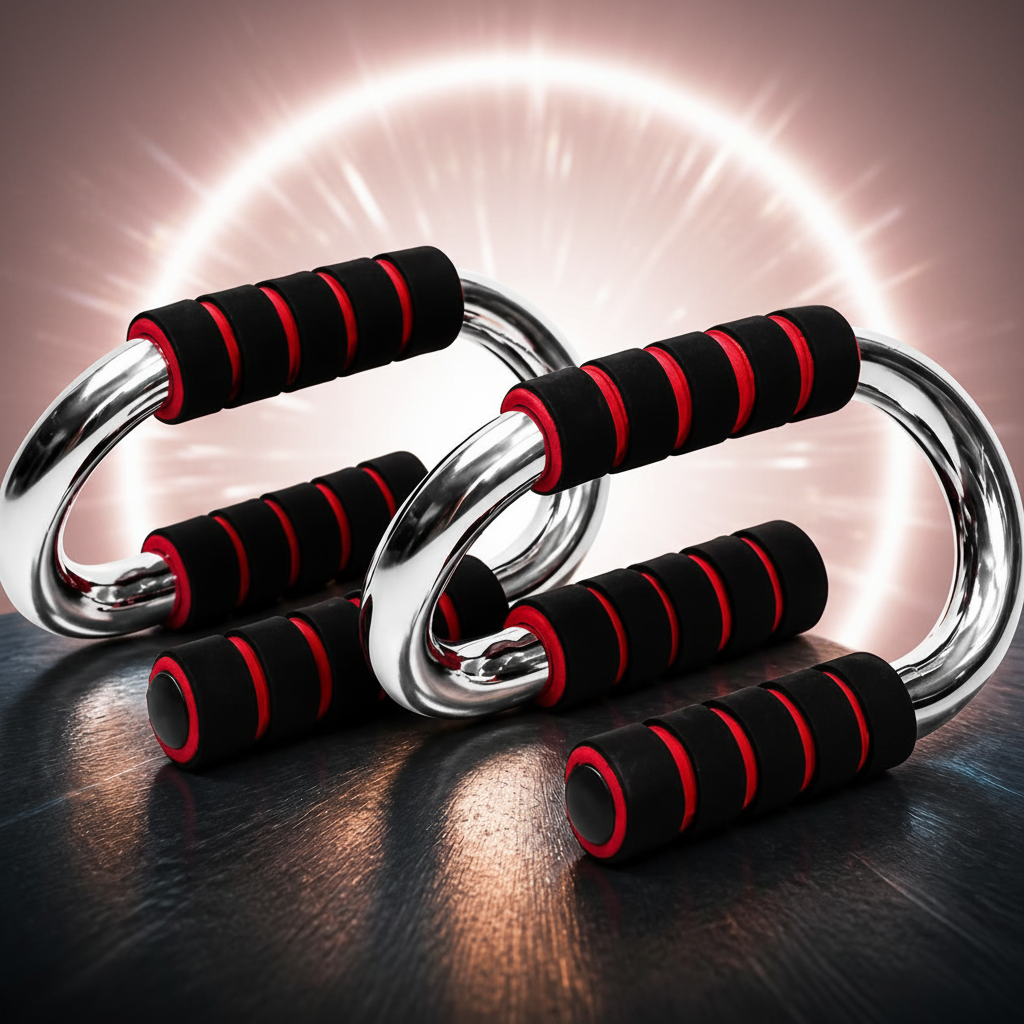 Push-Up Bars with Pink Gradient